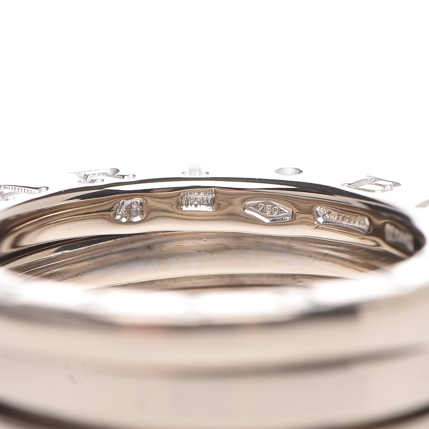 Bulgari 18K White Gold B.Zero1 Three-Band Ring 48 4.5 4 of 6