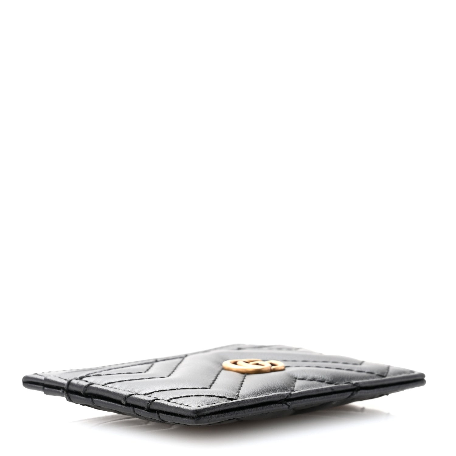 Gucci Calfskin Matelasse GG Marmont Card Holder Black 4 of 8