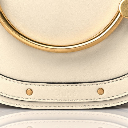 Chloe Calfskin Suede Small Nile Bracelet Bag Off White 10 of 11