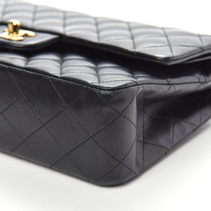 Chanel Lambskin Quilted Medium Double Flap Black 10 of 20
