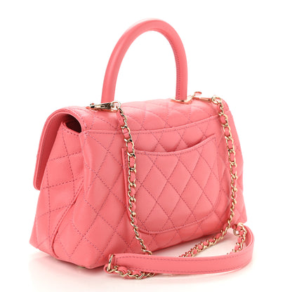 Chanel Caviar Quilted Mini Coco Handle Flap Pink 3 of 11