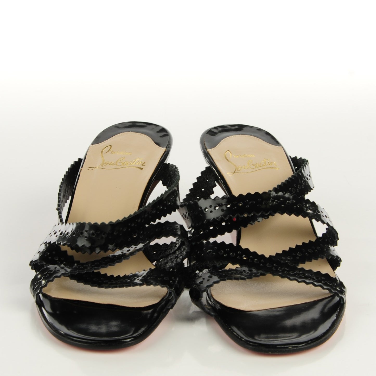 Patent Sandals 39 Black