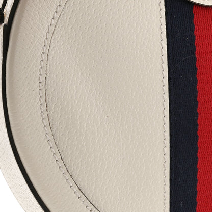 Gucci Textured Calfskin Web Mini Ophidia Round Shoulder Bag Mystic White 12 of 13