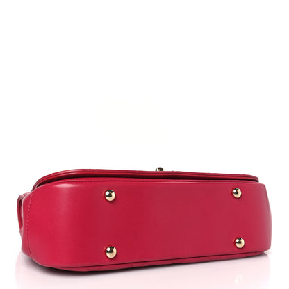 Chanel Lambskin Small Carry Chic Flap Dark Pink 4 of 9