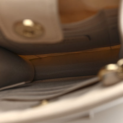 Chanel Tweed PVC Lambskin Clutch With Chain Light Beige 5 of 10
