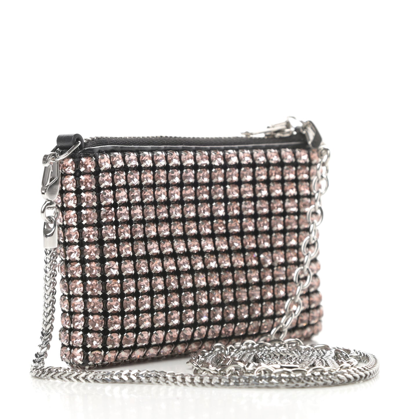 Crystal Rhinestone Nano Wanglock Chain Crossbody Sandstone