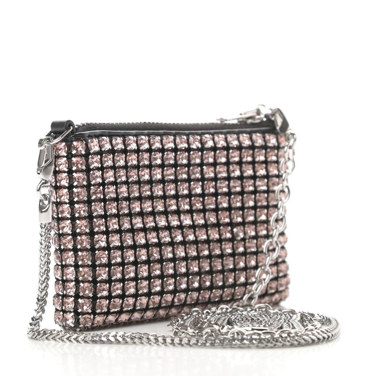 Alexander Wang Crystal Rhinestone Nano Wanglock Chain Crossbody Sandstone 3 of 12