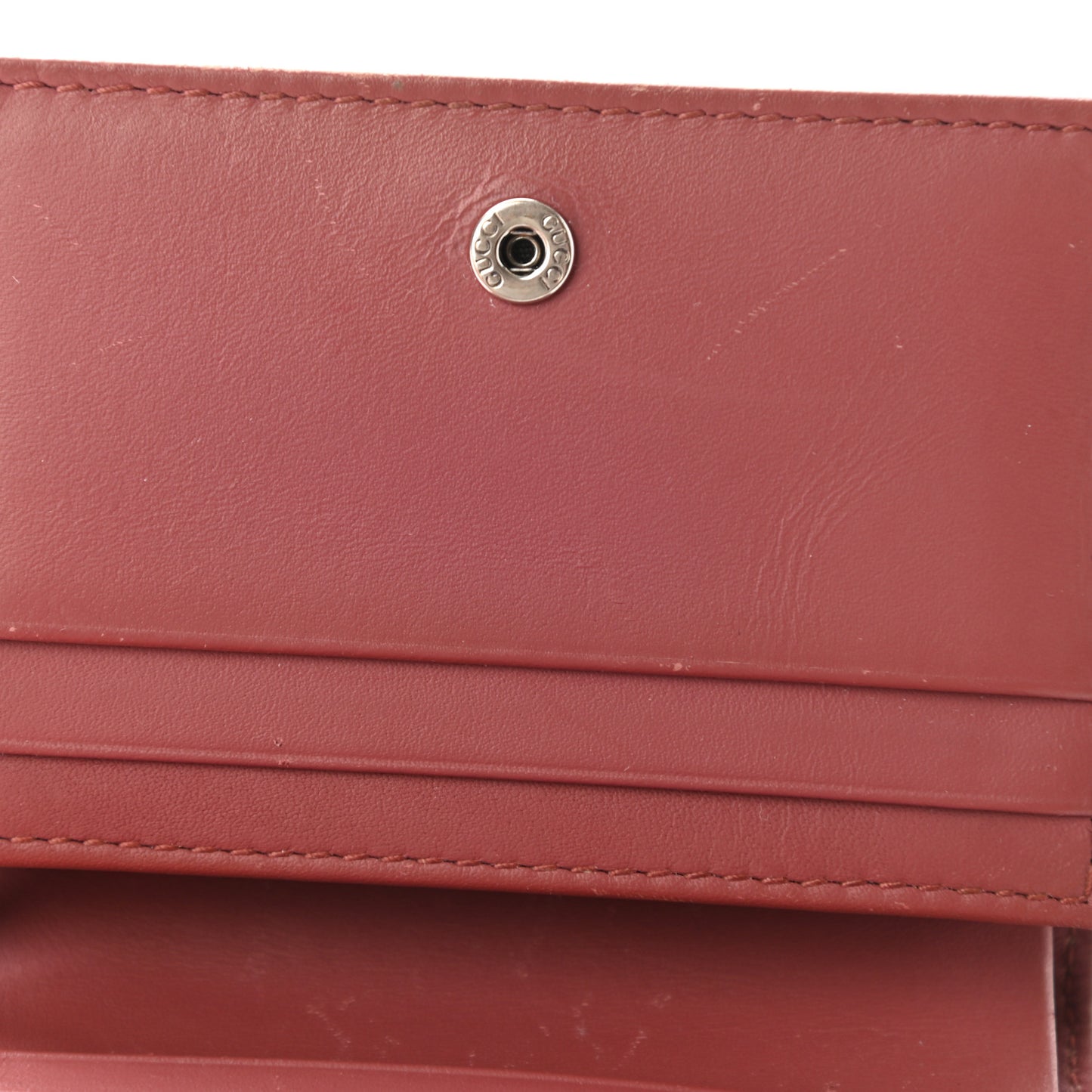 GG Supreme Monogram Blooms Card Case Wallet Beige Multicolor Dry Rose