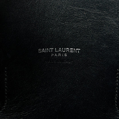 Saint Laurent Grained Calfskin Topstitch Small Sac De Jour Black Porcelain 7 of 12