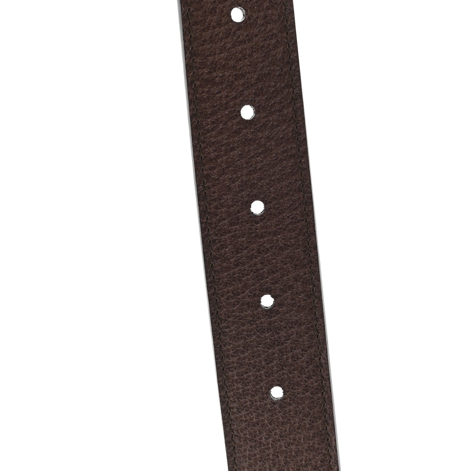 Gucci GG Supreme Monogram Textured Dollar Calfskin Squared Interlocking G 30mm Reversible Belt 100 40 Beige Ebony New Acero 3 of 4