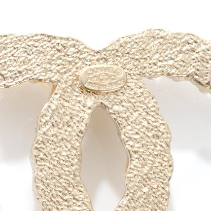 Chanel CC Pearl Brooch Pin Gold 6 of 7