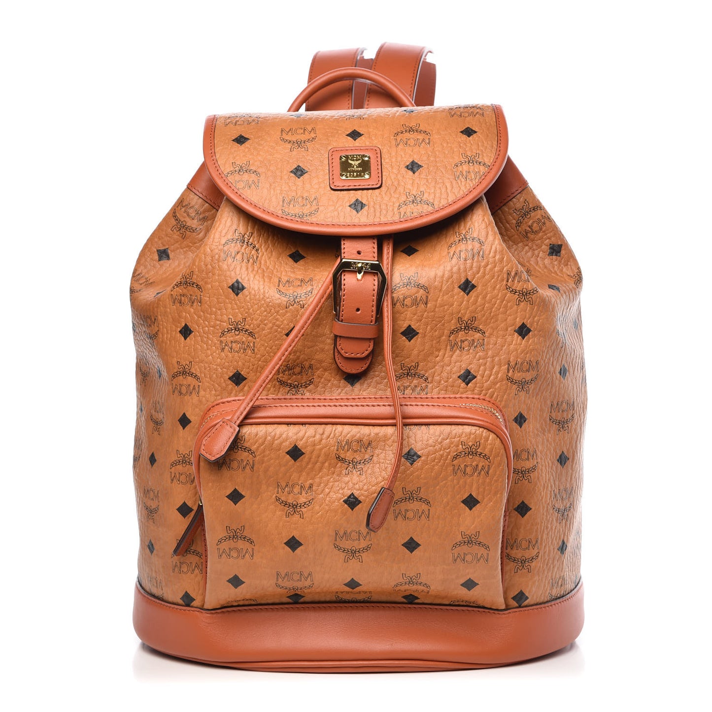 Visetos Medium Vintage Pocket Backpack Cognac