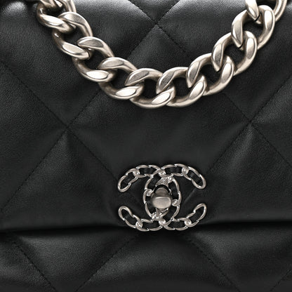 Chanel Lambskin Quilted Large Chanel 19 Flap Black 8 of 10