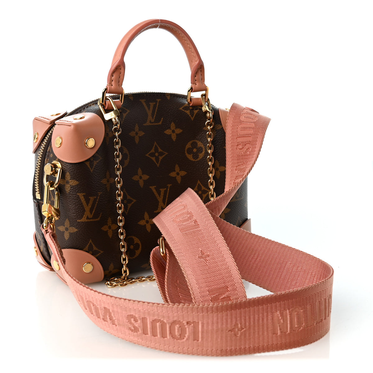 Louis Vuitton Monogram Petite Malle Souple Peach 2 of 9