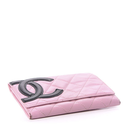 Chanel Calfskin Quilted Cambon Flap Wallet Pink 3 of 11