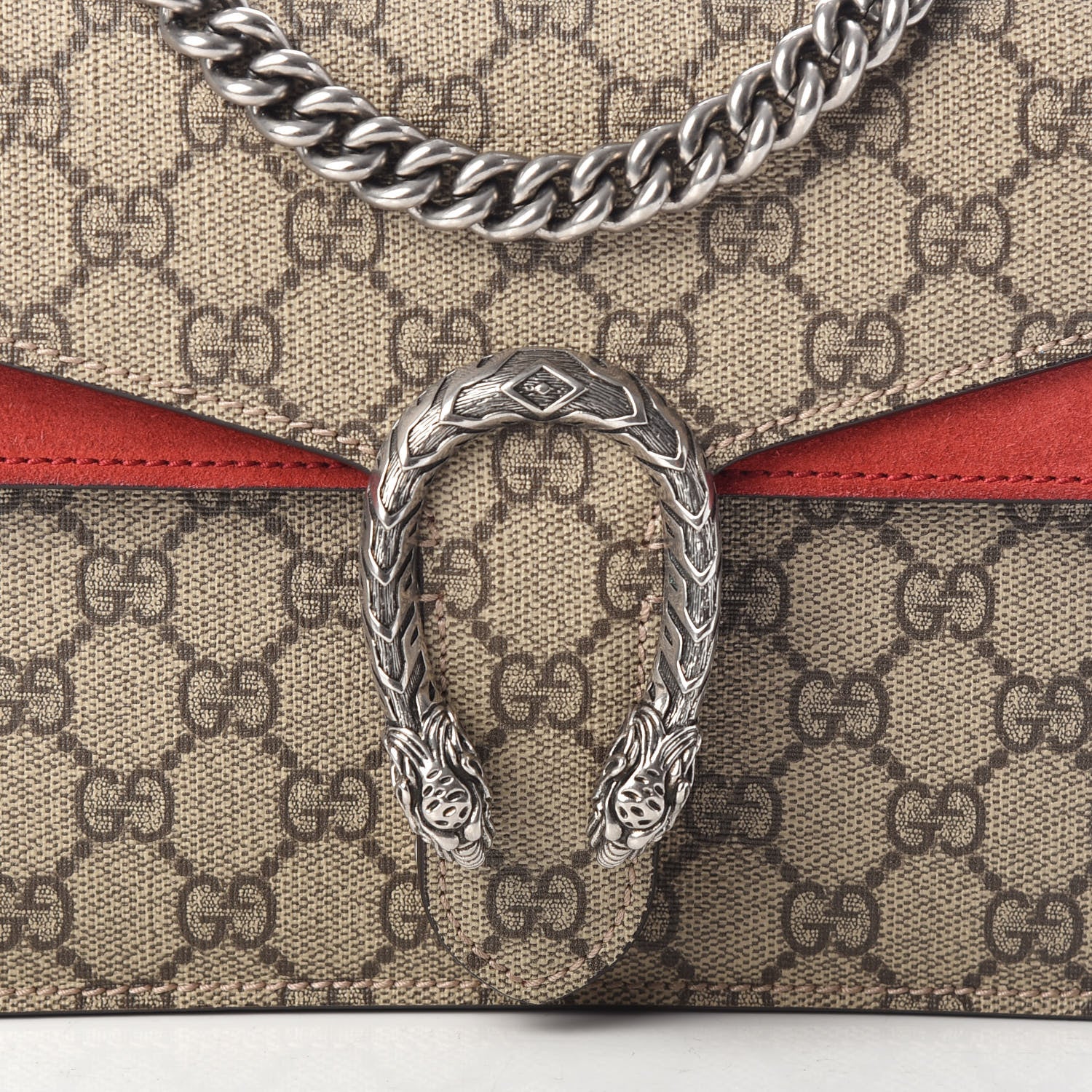 Gucci GG Supreme Monogram Mini Dionysus Shoulder Bag Hibiscus Red 13 of 15