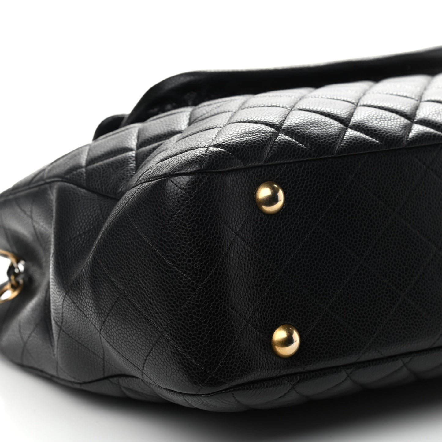Caviar Quilted Flap Tote Black
