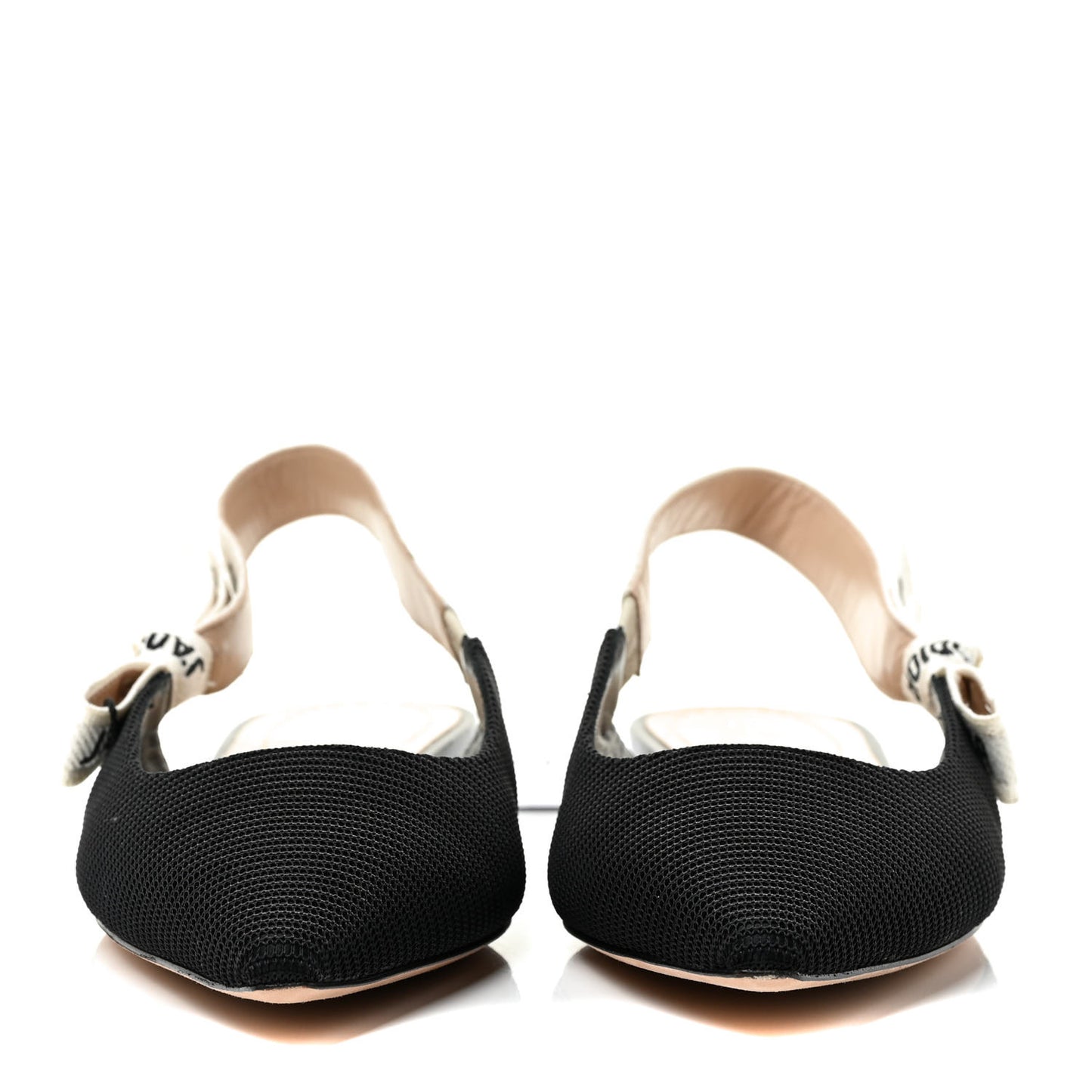 Technical Canvas Ribbon J'Adior Slingback Ballet Flats 40 Black