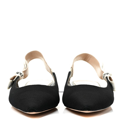 Christian Dior Technical Canvas Ribbon J'Adior Slingback Ballet Flats 40 Black 3 of 28