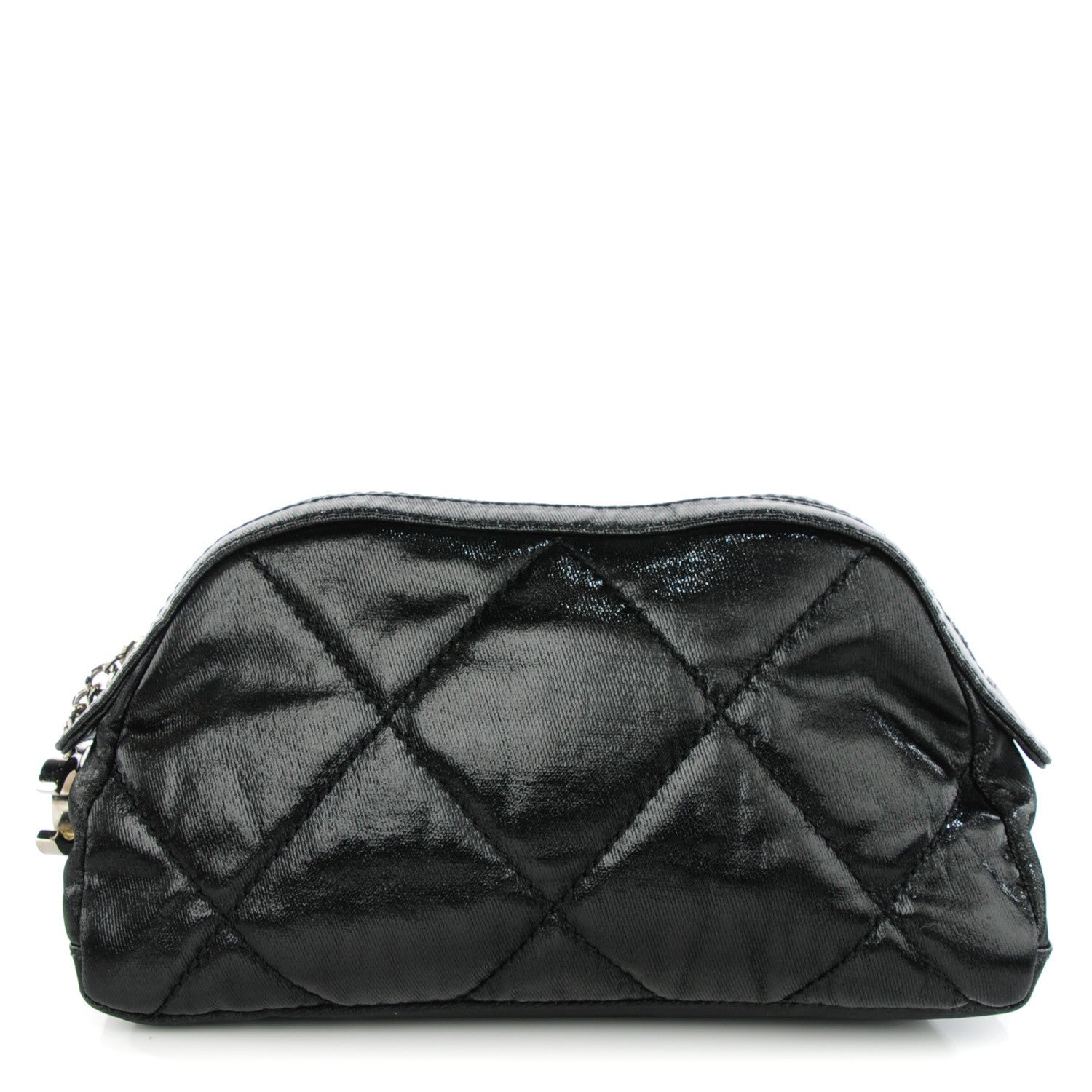 Chanel Coated Canvas Le Marais Cosmetic Pouch Black 1 of 8
