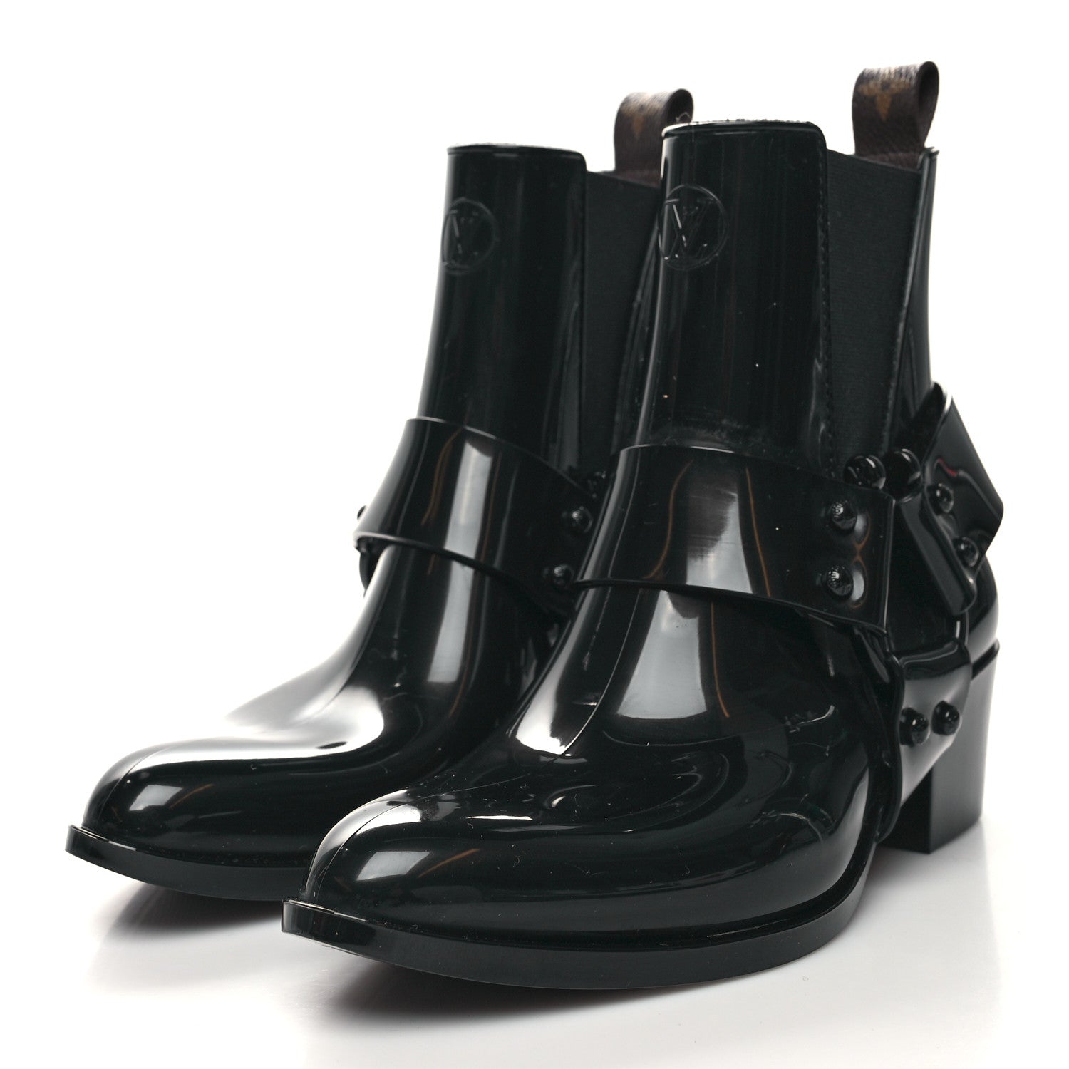 Louis Vuitton Rubber Monogram Rhapsody Ankle Boots 36 Black 3 of 8