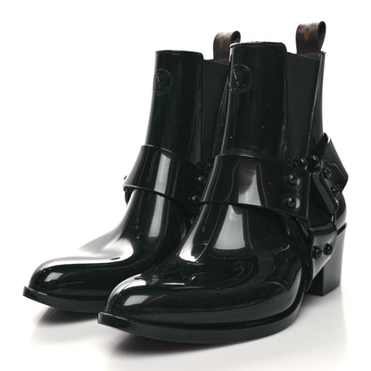 Louis Vuitton Rubber Monogram Rhapsody Ankle Boots 36 Black 3 of 8