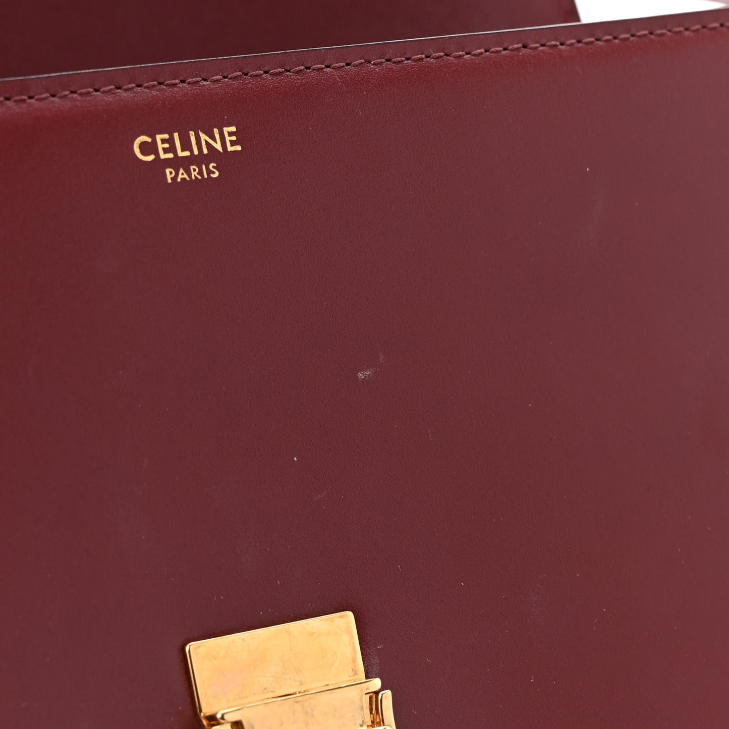 Shiny Calfskin Medium Triomphe Light Burgundy