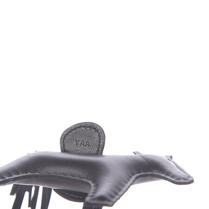 Hermes Milo Lambskin Grigri Rodeo Horse Bag Charm PM So Black 3 of 5