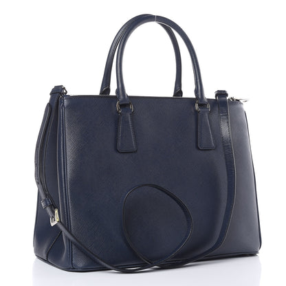 Prada Saffiano Medium Galleria Double Zip Tote Baltico 3 of 9