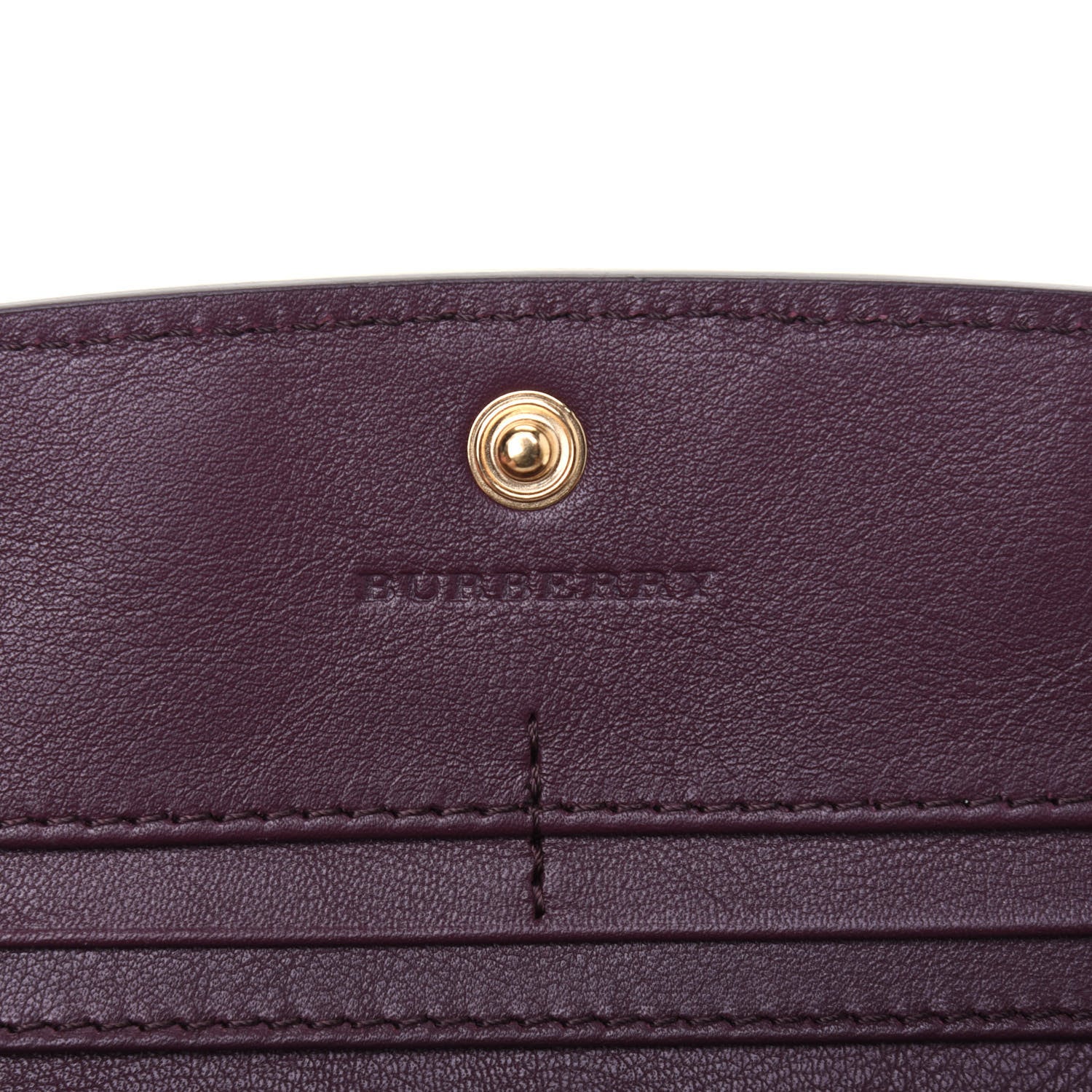 Burberry Grainy Calfskin House Check Continental Wallet Mahogany Red 6 of 11