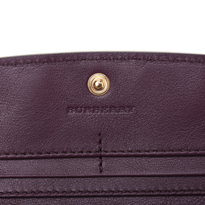 Burberry Grainy Calfskin House Check Continental Wallet Mahogany Red 6 of 11