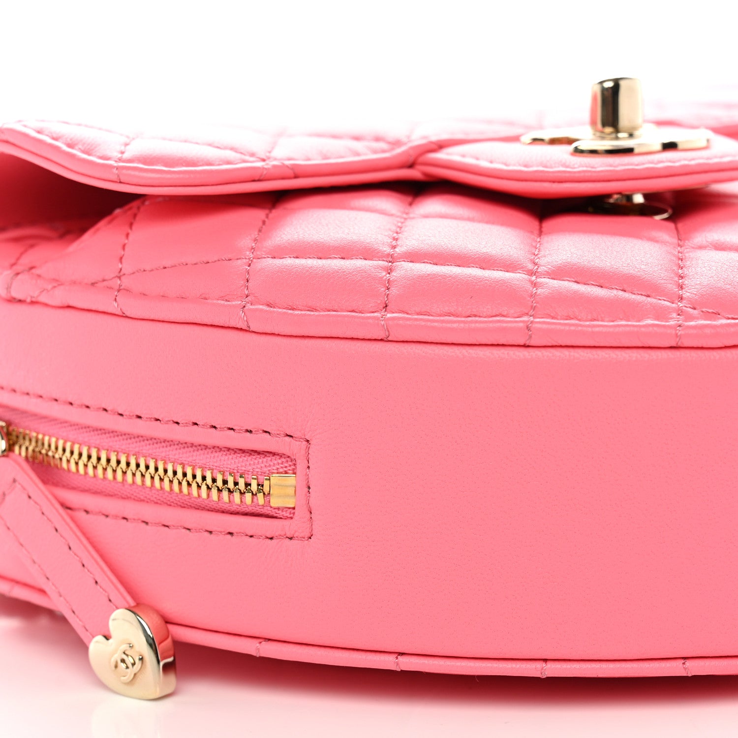 Chanel Lambskin Quilted CC In Love Heart Bag Pink 8 of 9