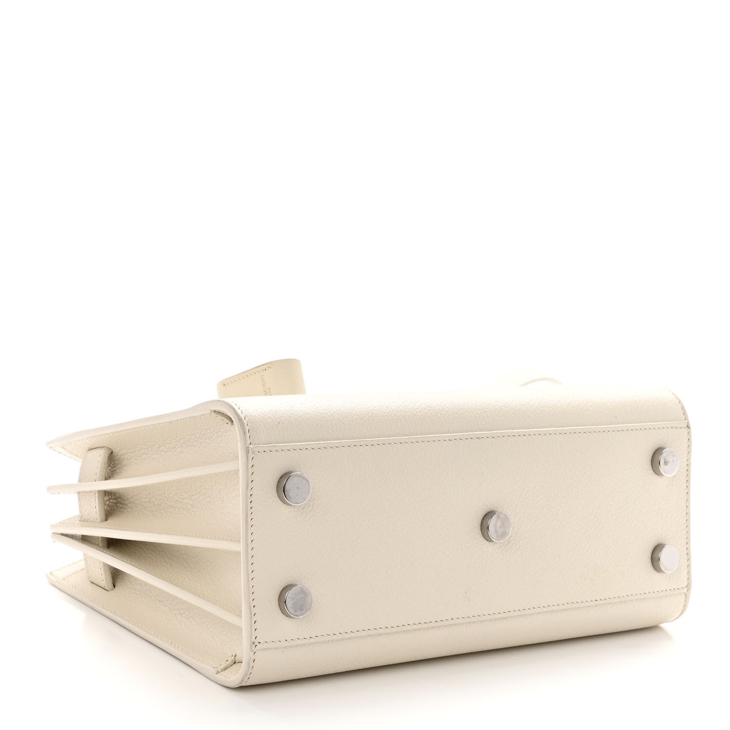Saint Laurent Grained Calfskin Nano Sac de Jour Dove White 4 of 14