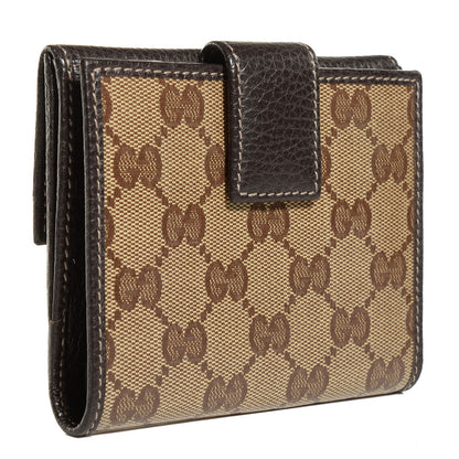 Gucci Crystal Monogram French Flap Wallet Dark Brown 3 of 9