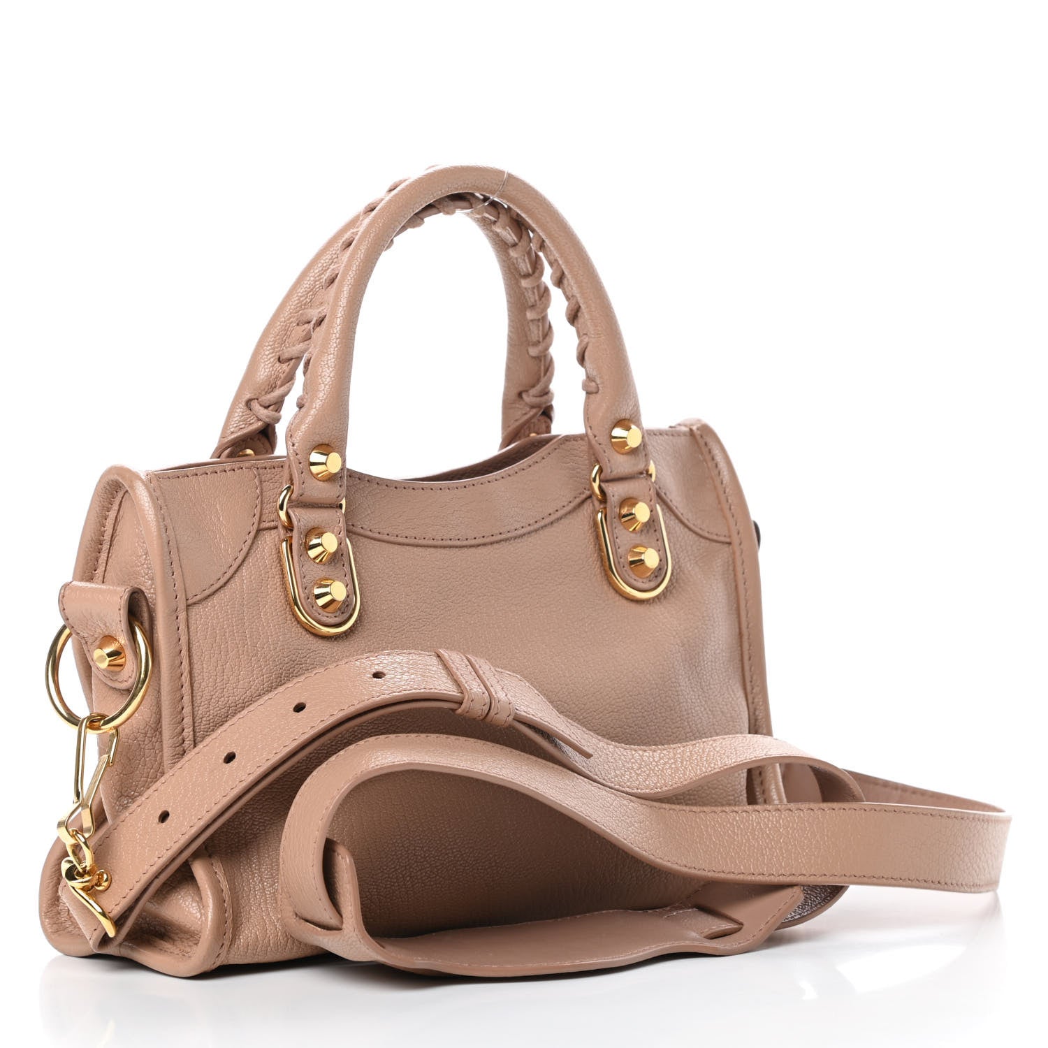 Balenciaga Chevre Gold Metallic Edge Hardware Mini City Rose Des Sables 3 of 13