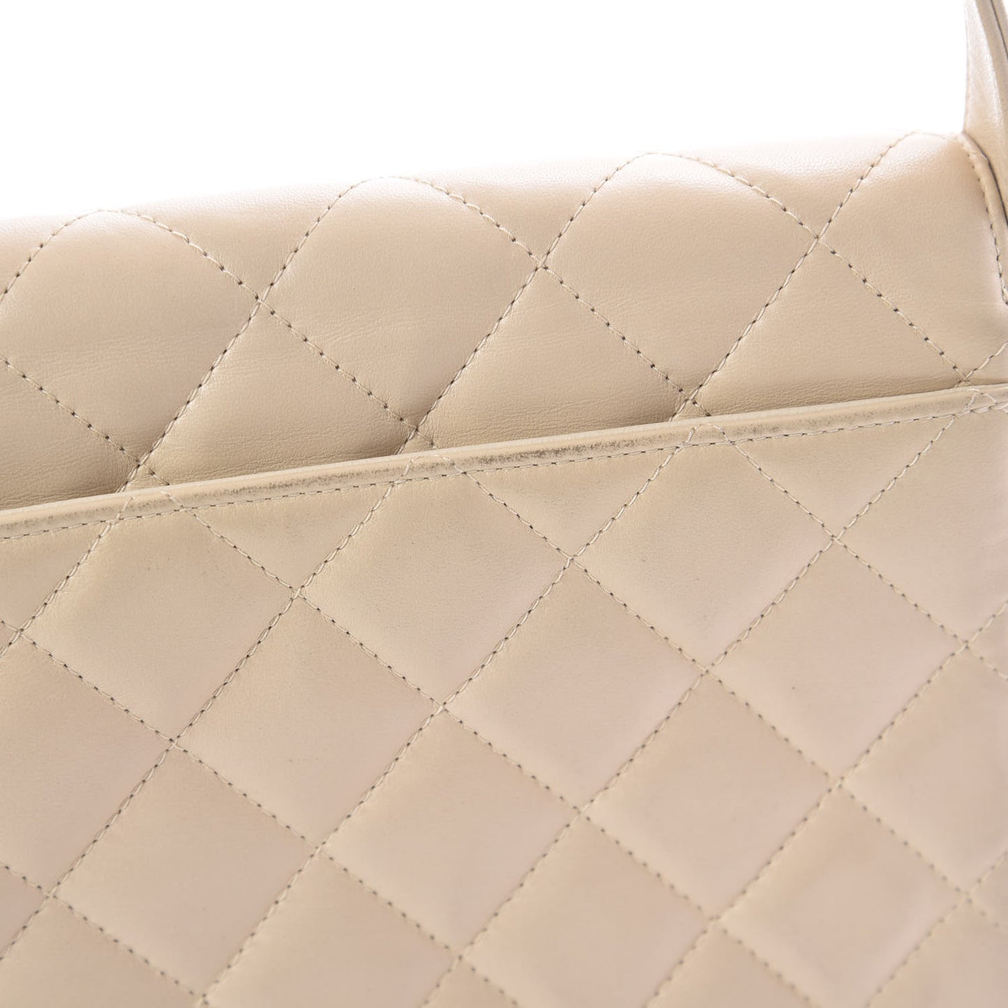 Lambskin Quilted Small Single Flap Beige Clair