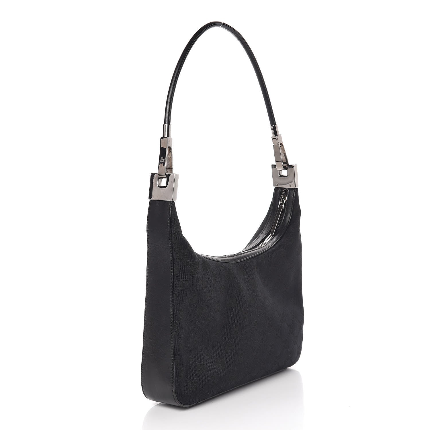 Gucci Monogram GG Clasp Hobo Black 3 of 14
