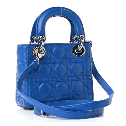 Christian Dior Lambskin Cannage Mini Lady Dior Blue 3 of 8
