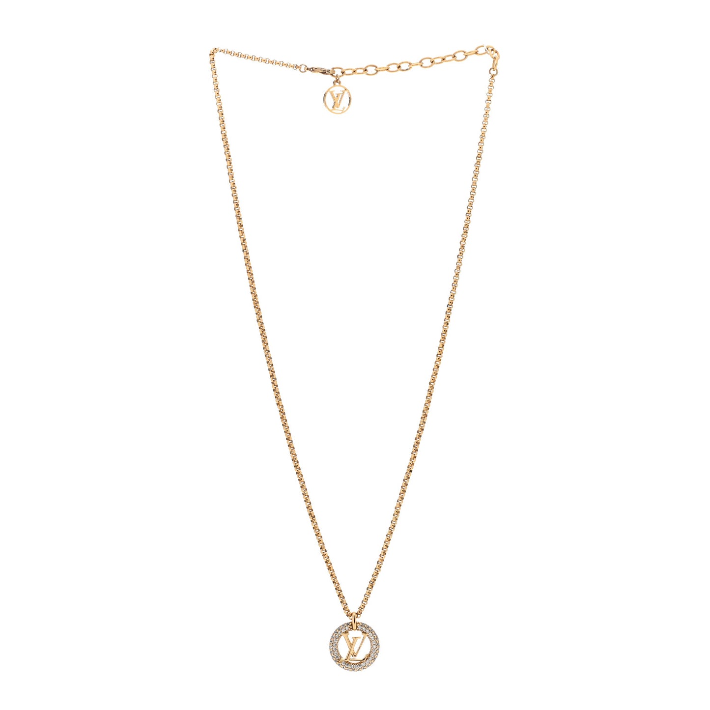 LOUIS VUITTON Metal Crystal Louise By Night Necklace