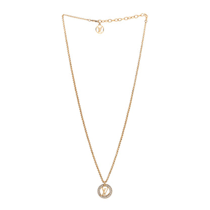 Louis Vuitton LOUIS VUITTON Metal Crystal Louise By Night Necklace 3 of 4