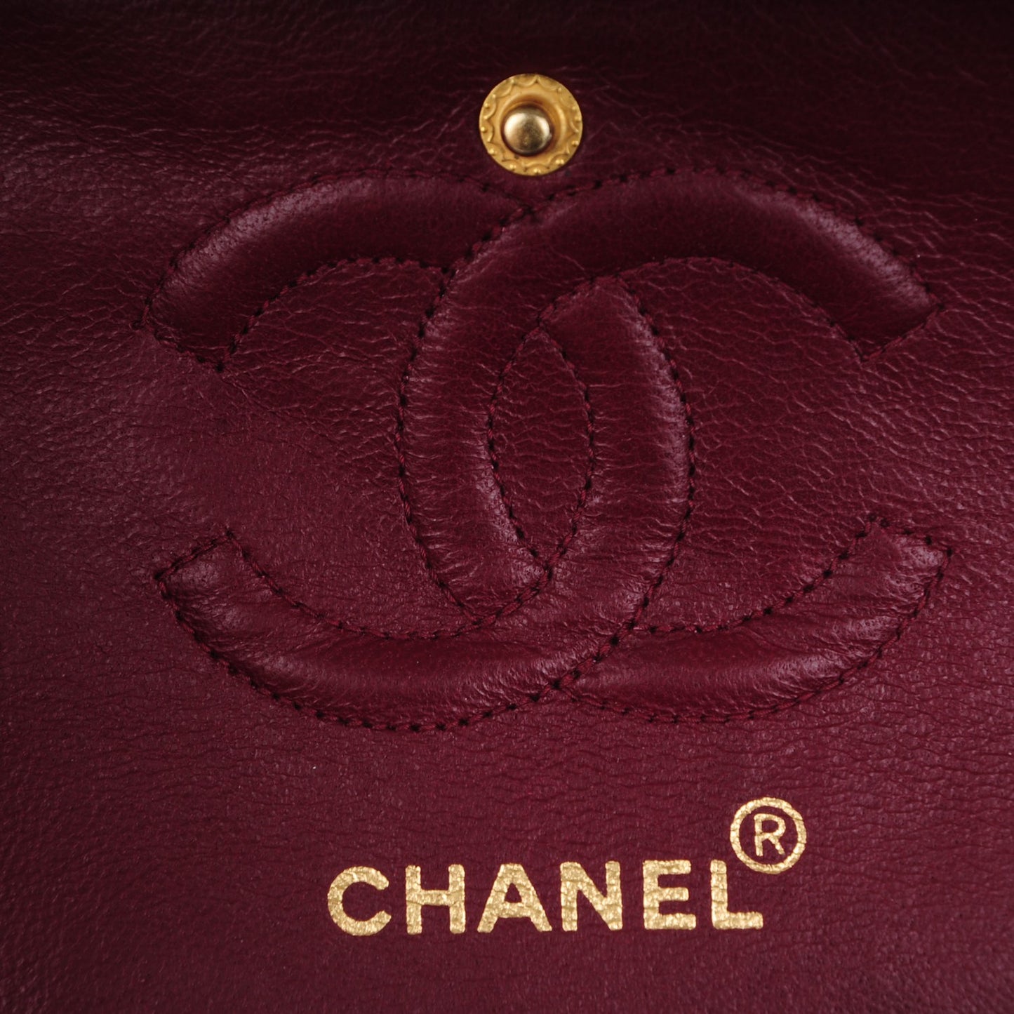 Lambskin Quilted Small Double Flap Dark Brown