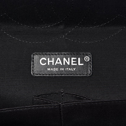Chanel Lambskin Quilted Colorblock Jumbo Double Flap Black White Red 6 of 19