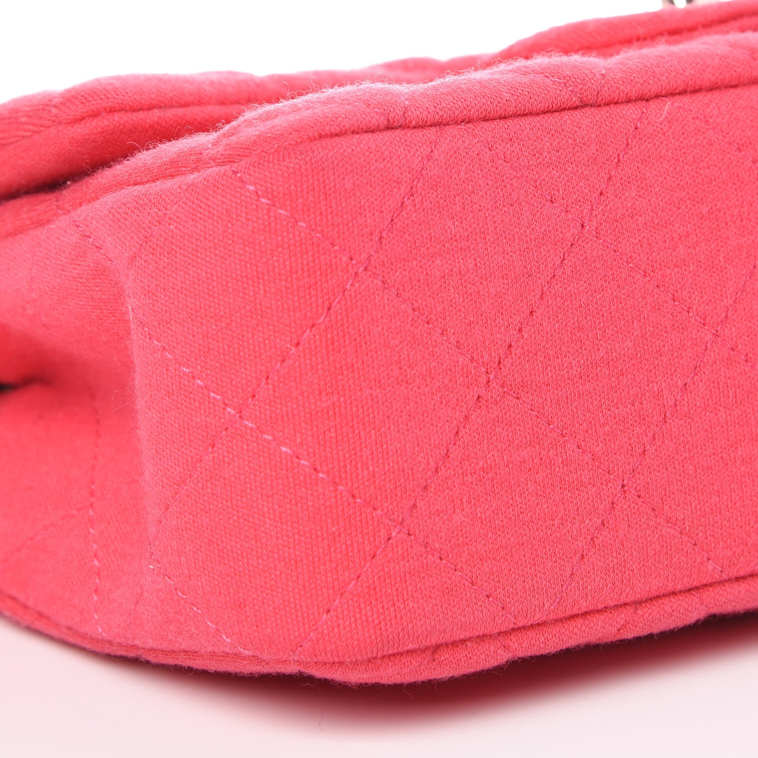 Chanel Jersey Quilted Mini Rectangular Flap Pink 8 of 10