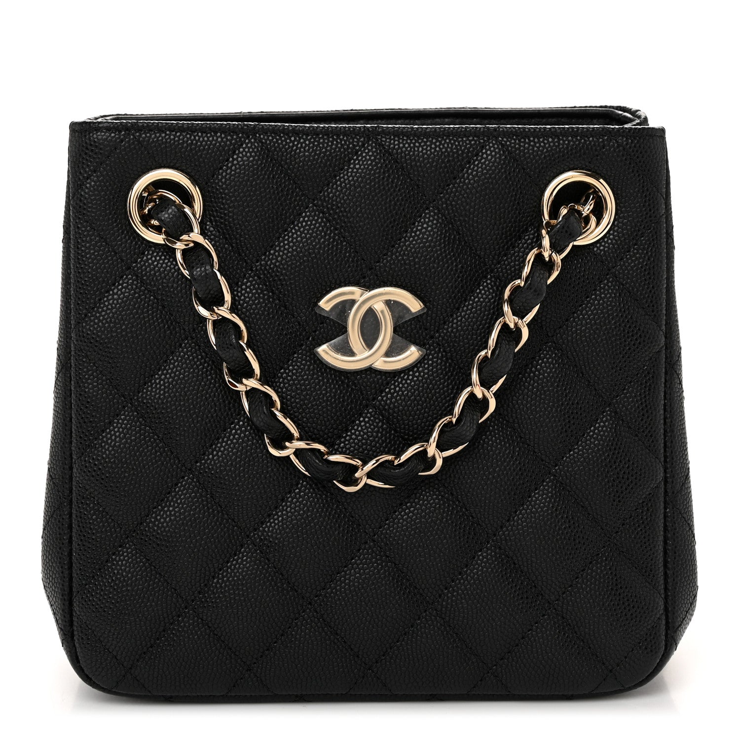 Chanel Caviar Quilted Mini Bucket Bag Black 1 of 10
