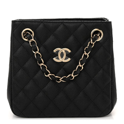 Chanel Caviar Quilted Mini Bucket Bag Black 1 of 10