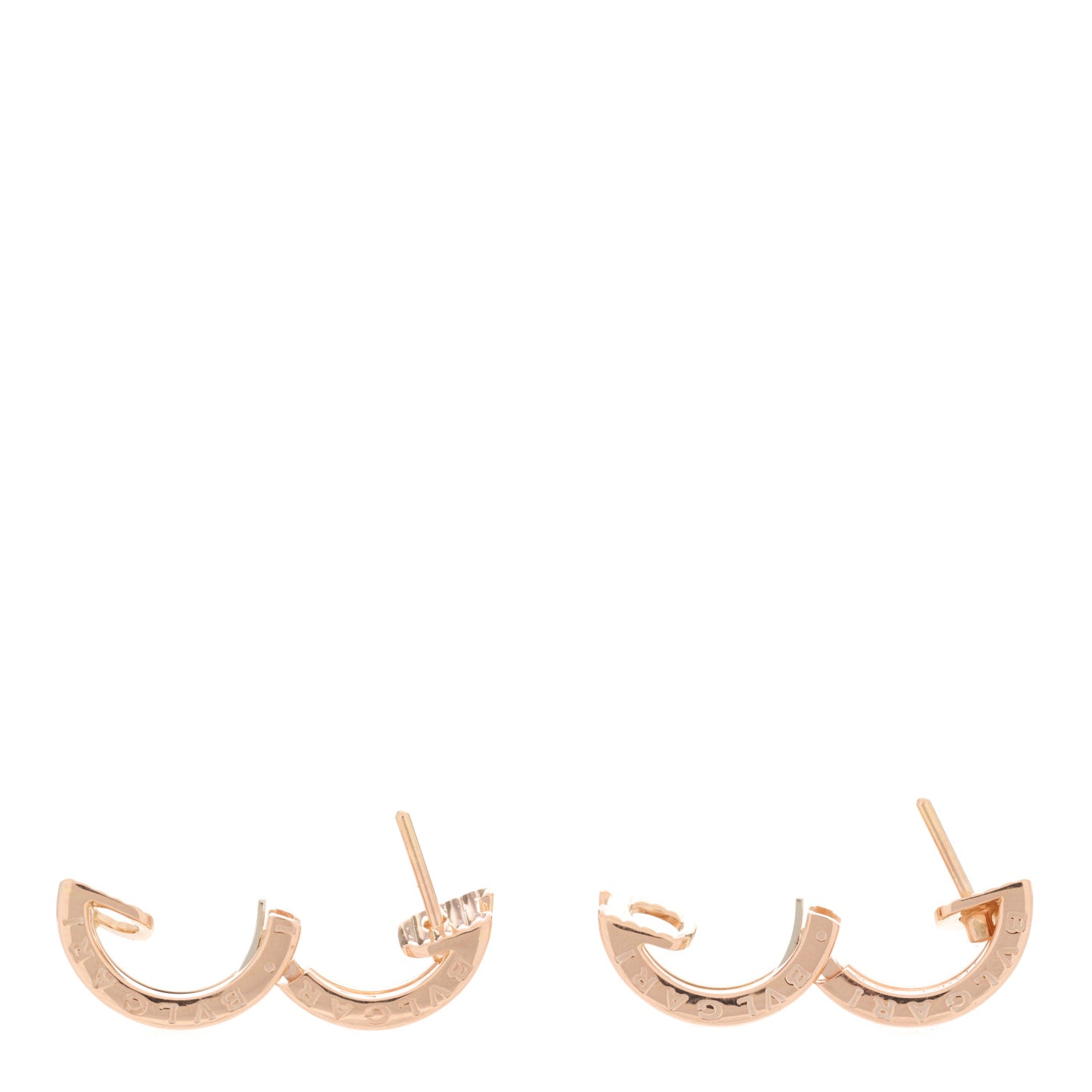 18K Rose Gold Small B.Zero1 Hoop Earrings