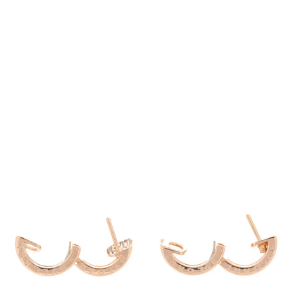 Bulgari 18K Rose Gold Small B.Zero1 Hoop Earrings 3 of 4