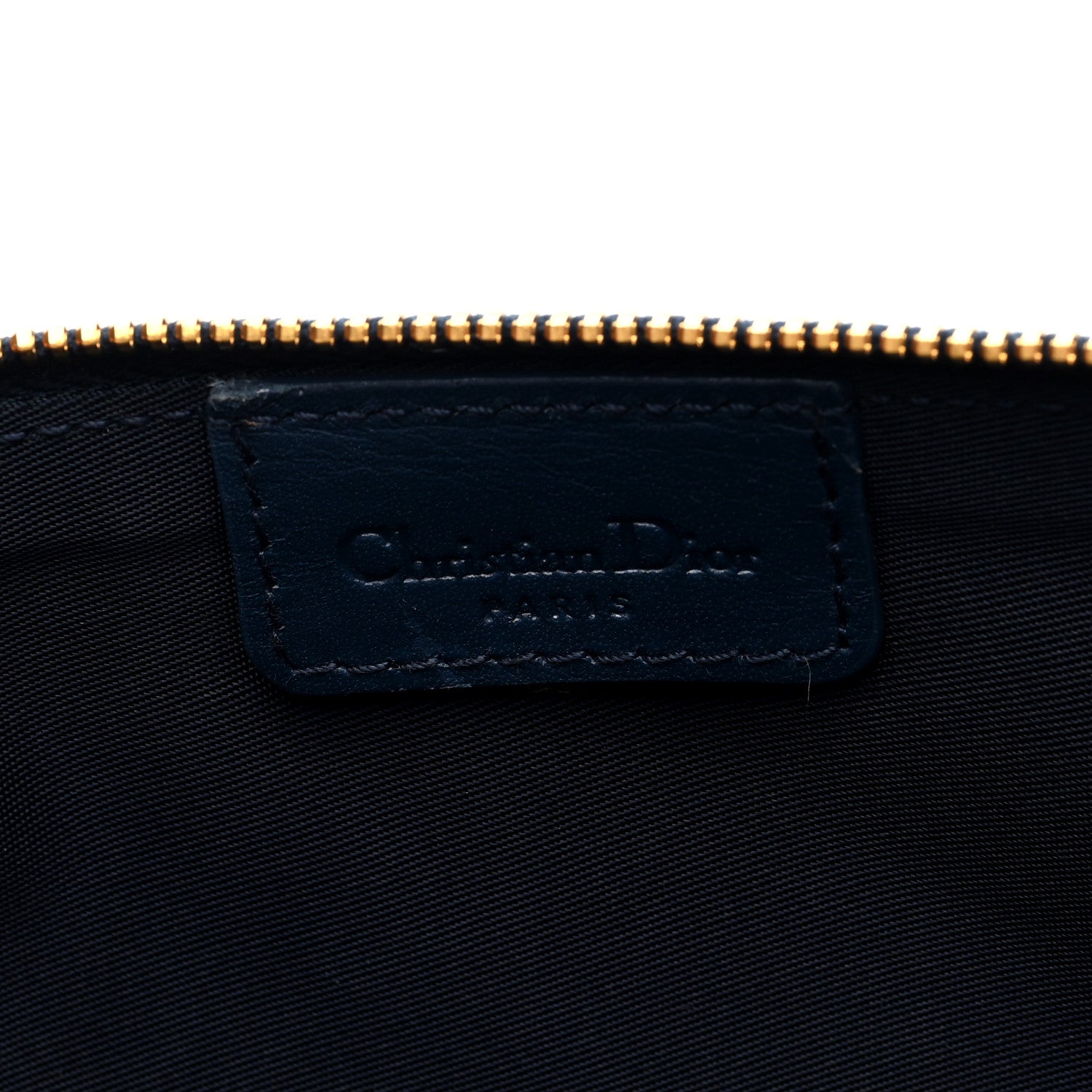 Christian Dior Monogram Mini Saddle Pochette Navy 6 of 10