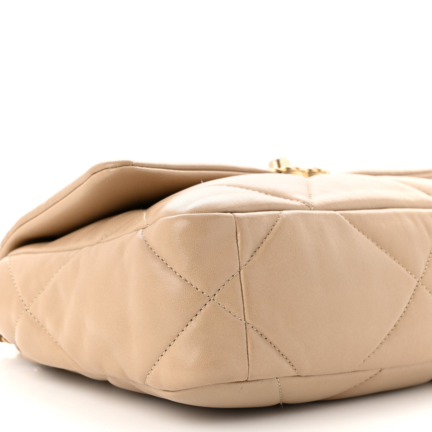 Chanel Lambskin Quilted Medium Chanel 19 Flap Dark Beige 9 of 11