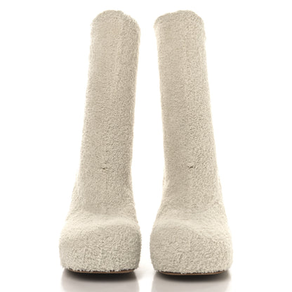 Bottega Veneta Spongy Knit The Bold Mid Calf Boots 37.5 Wax 2 of 7